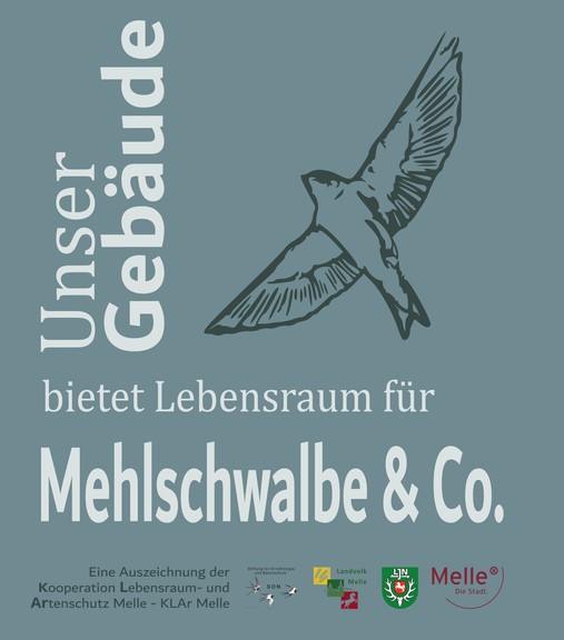 KLAr-Artenschutzplakette Lebensraum Mehlschwalbe