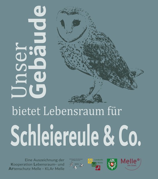 KLAr-Artenschutzplakette Lebensraum Schleiereule
